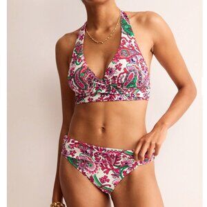 Boden Levanzo Halter Bikini Top Classic Fold Bikini Bottom Set Multi Fantastical